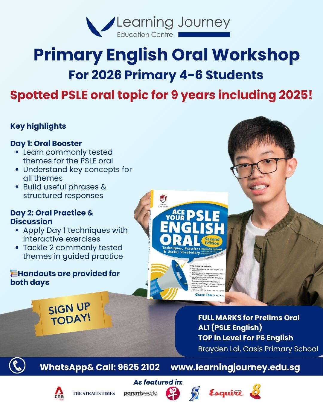 Primary English Oral Workshop for 2025 P4 & P5 Students